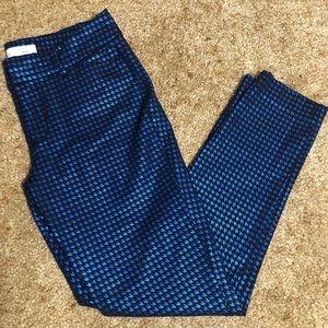 Metallic blue pixie pant